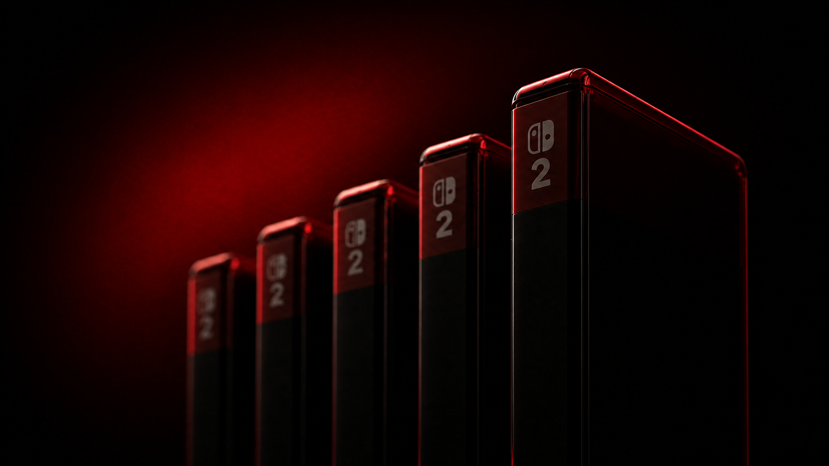 Nintendo Switch 2 games collection hero image with cinematic red lighting and premium gaming atmosphere